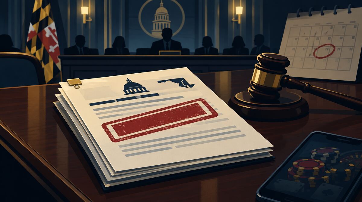 Maryland SB 885 online casino bill stalling in committee