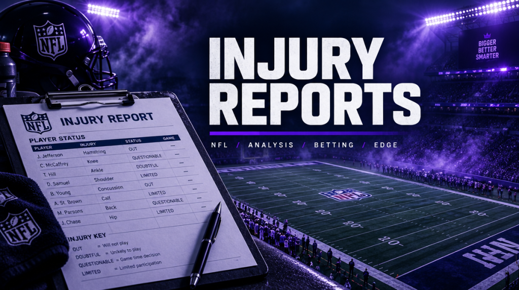 NFL injury report practice designations and their impact on sports betting lines