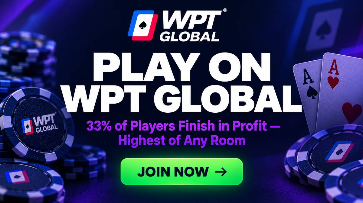 WPT Global — Play online poker where 33% of players finish in profit. Join now.